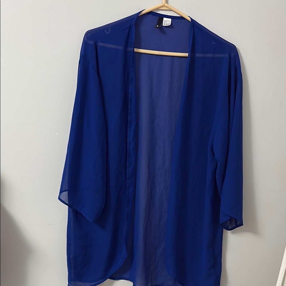 Divided Blue Sheer Tunic
